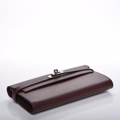 Hermes Epsom Kelly Longue Wallet Bordeaux 4 of 7
