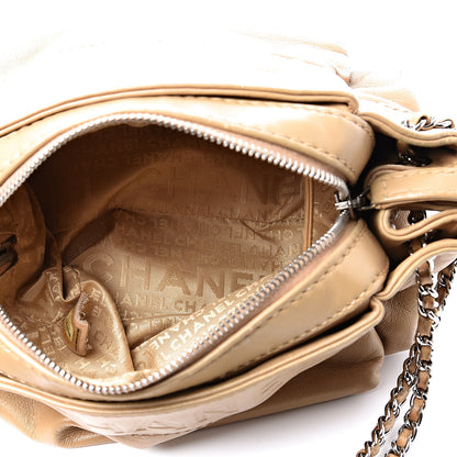 Chanel Lambskin Lax Accordion Hobo Beige 4 of 9