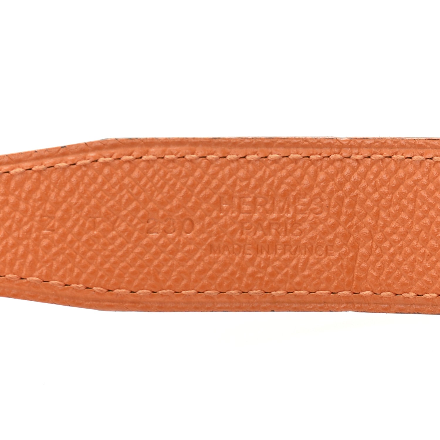 Hermes Swift Epsom 24mm Constance H Belt 65 Black Orange 1728557
