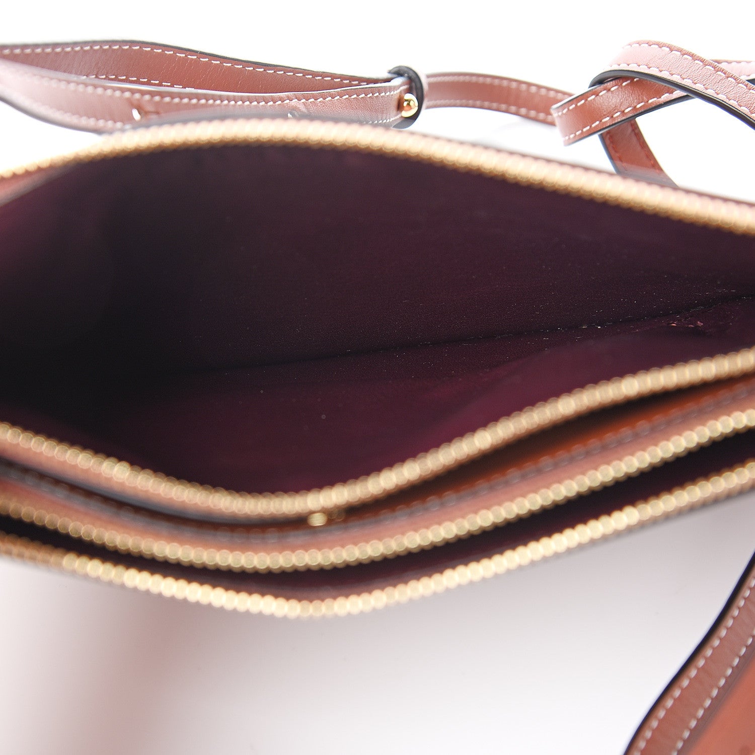 Loewe Calfskin Gate Double Zip Pouch Crossbody Brick 5 of 9