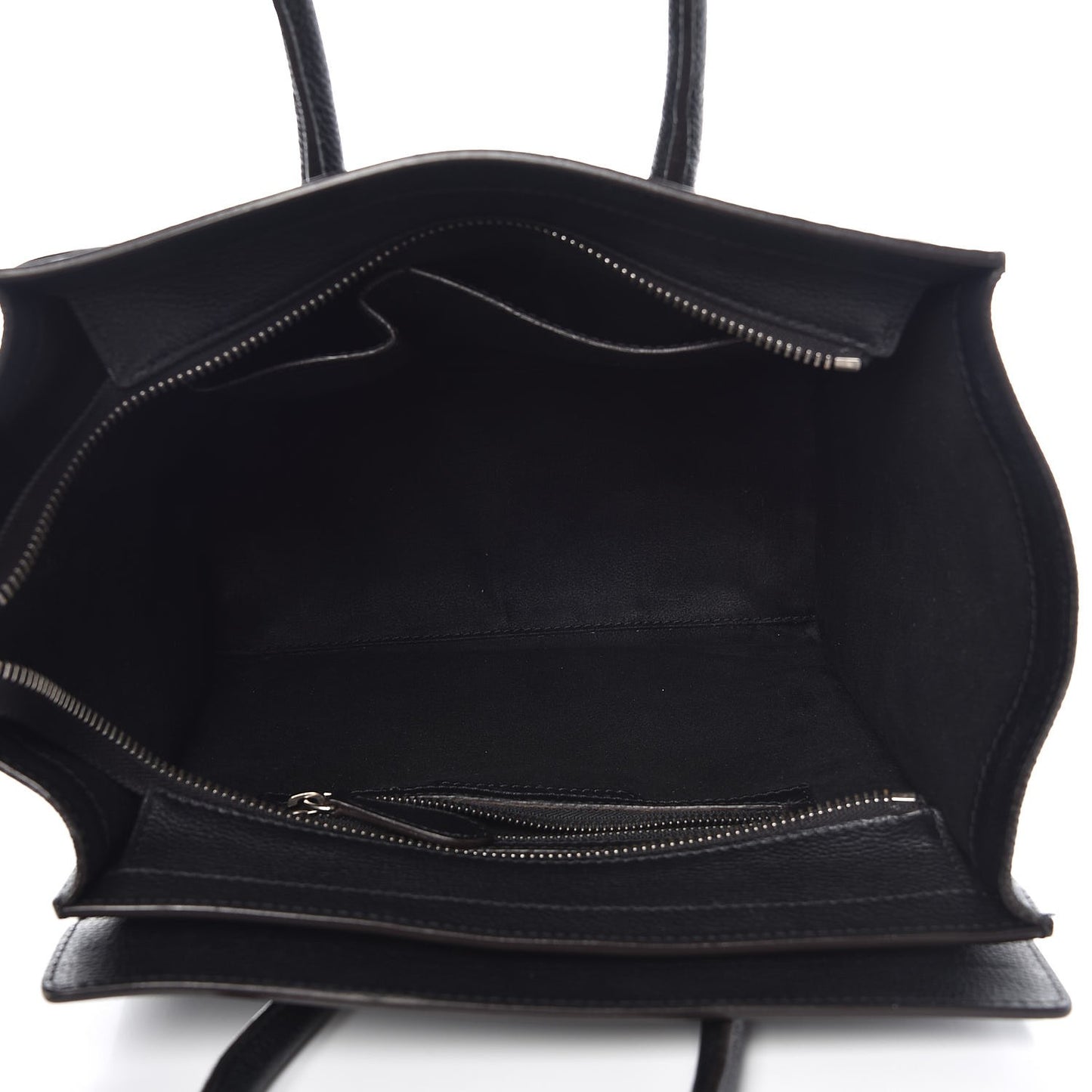 Drummed Calfskin Micro Luggage Black
