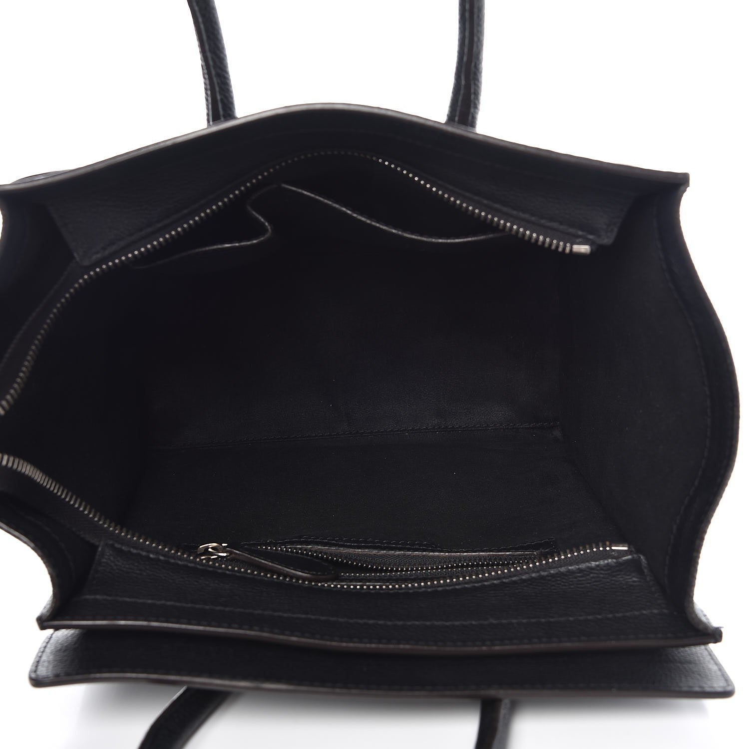 Celine Drummed Calfskin Micro Luggage Black 5 of 11