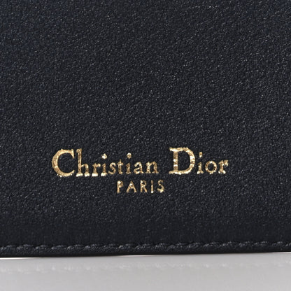 Christian Dior Calfskin Oblique Card Holder Blue 5 of 7
