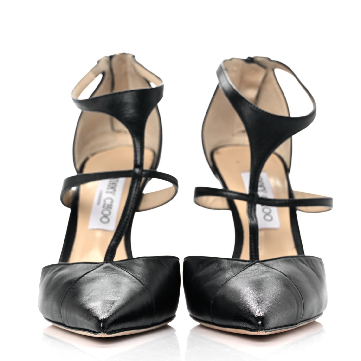 Jimmy Choo Calfskin Saoni 100 Pumps 40 Black 2 of 7