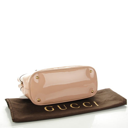 Gucci Patent Medium Bright Bit Top Handle Tote Dark Cipria 4 of 7