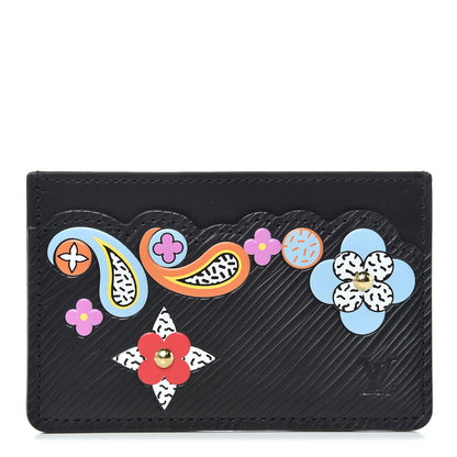 Louis Vuitton Epi Flower Remix Card Holder Black 1 of 7