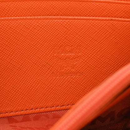 MCM Visetos Zip Around Wallet Pink 6 of 8