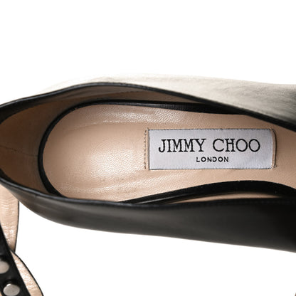 Jimmy Choo Shiny Calfskin Lark 100 Pumps 36 Black 4 of 11