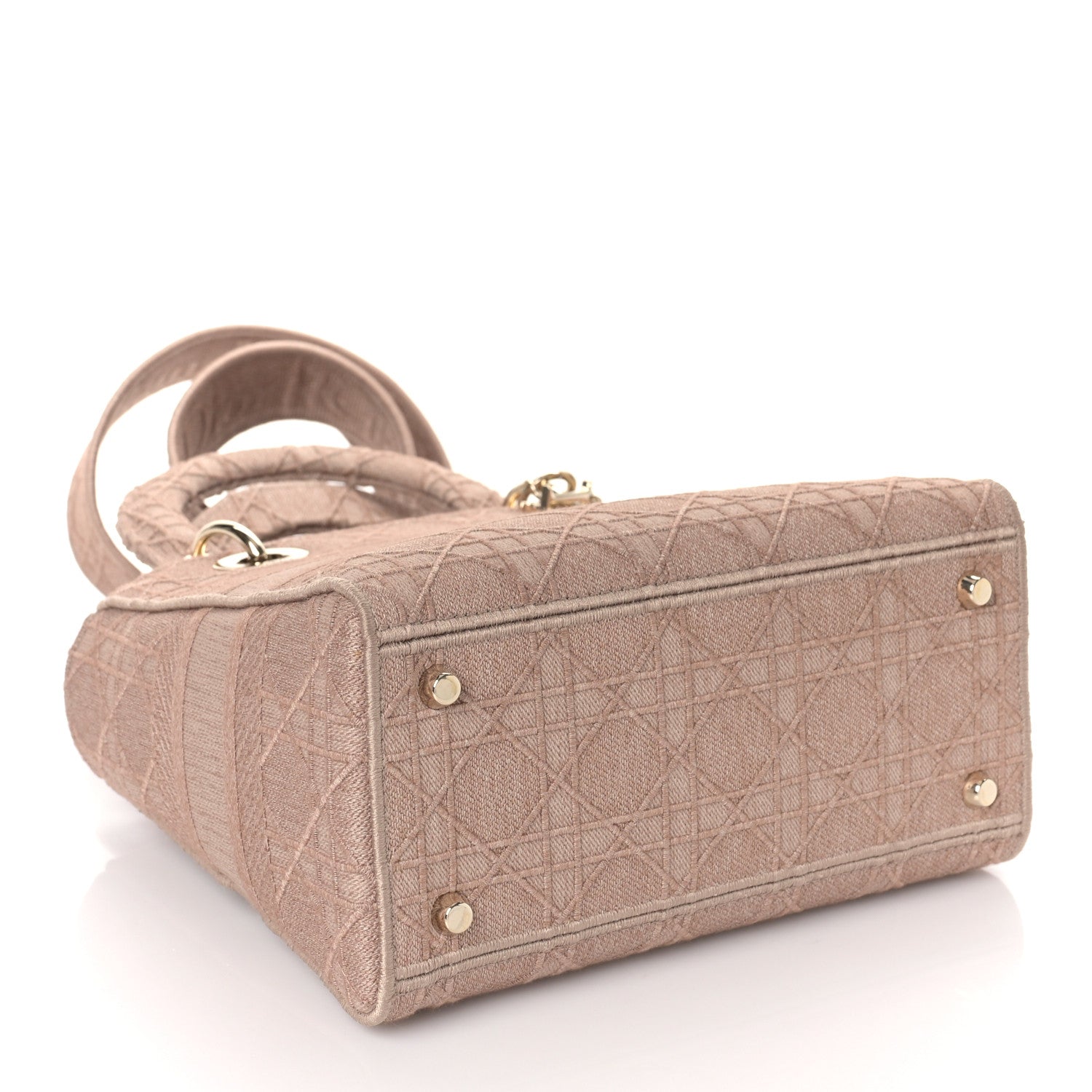 Christian Dior Canvas Embroidered Cannage Medium Lady D-Lite Pink 4 of 8