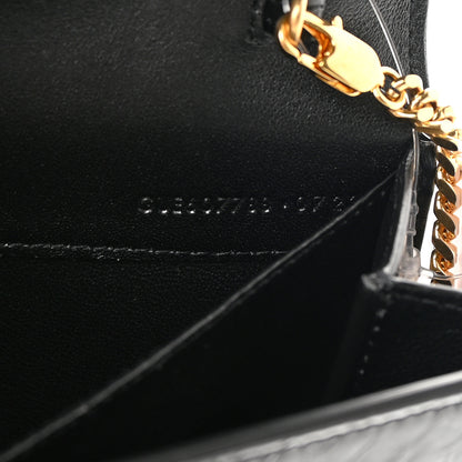 Saint Laurent Calfskin Python Embossed Monogram Uptown Chain Wallet Black 7 of 13