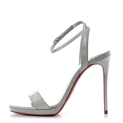 Christian Louboutin Metallic Patent Psychic Loubi Queen 120 Pumps 36 Bianco 1 of 8