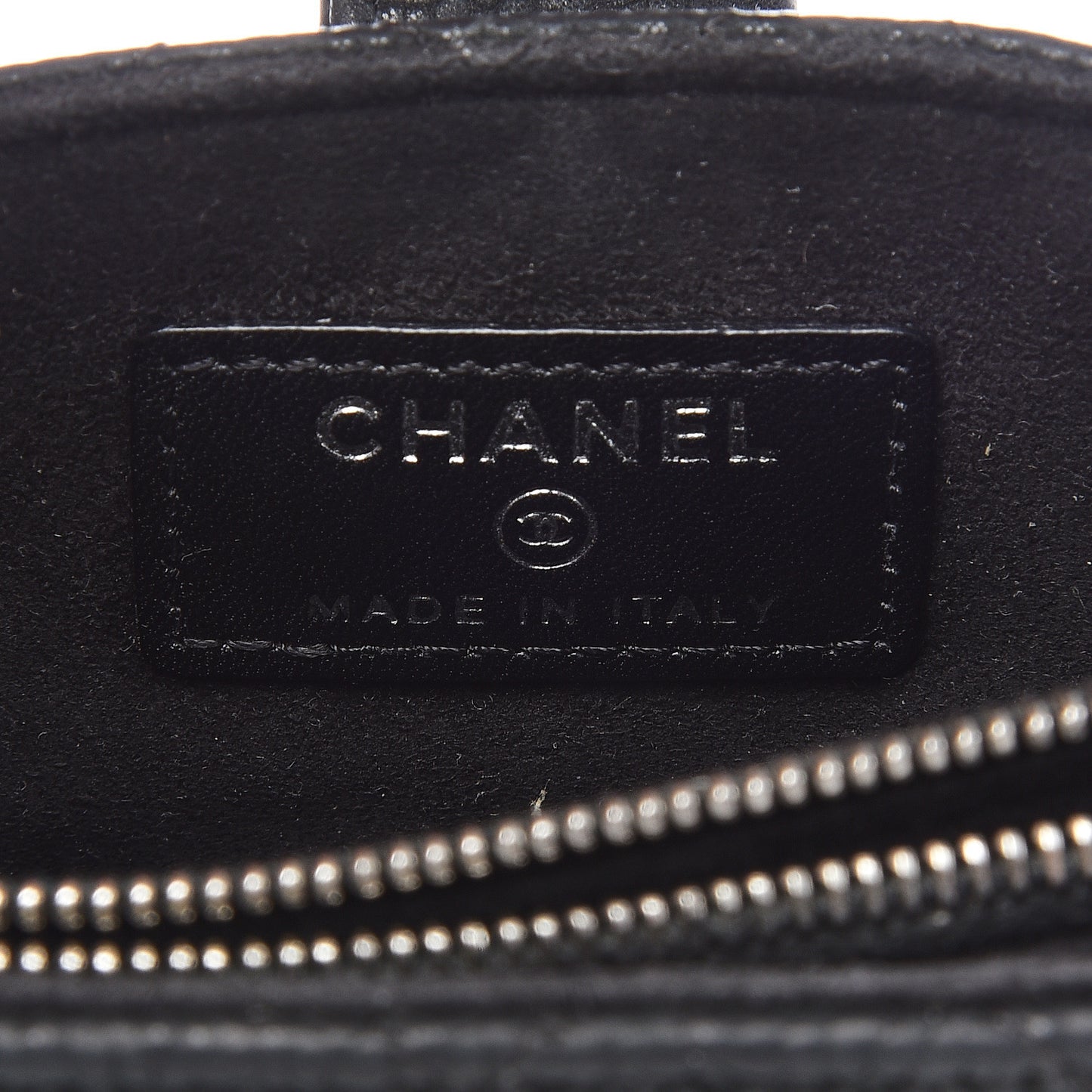 Caviar Quilted Mini Phone Holder Clutch Black