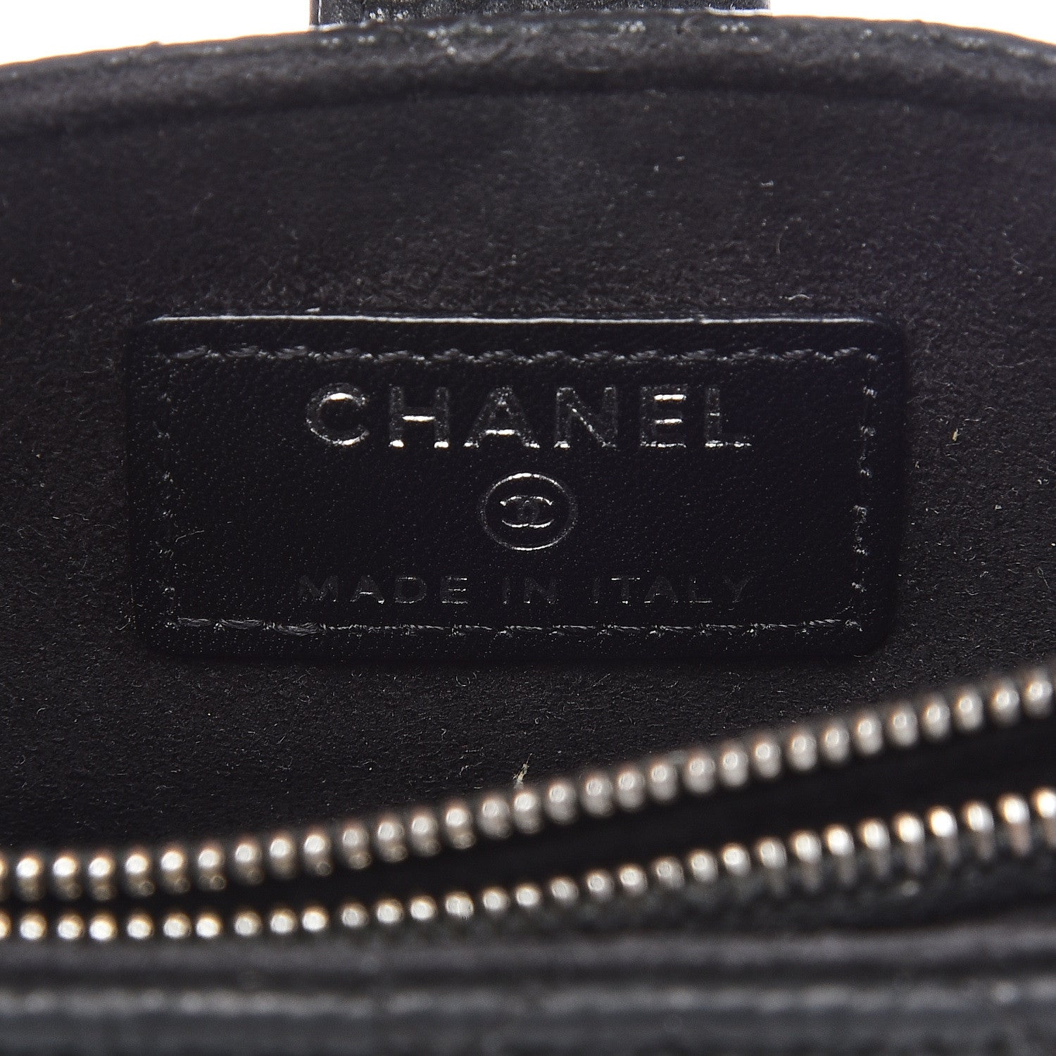 Chanel Caviar Quilted Mini Phone Holder Clutch Black 6 of 11