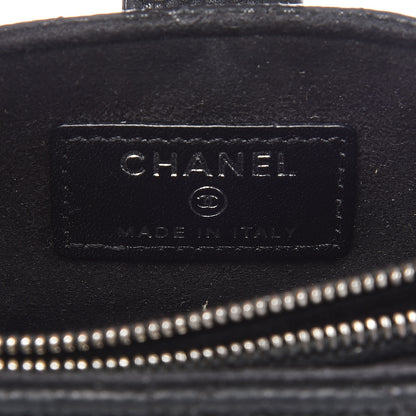 Chanel Caviar Quilted Mini Phone Holder Clutch Black 6 of 11
