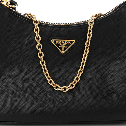 Prada Saffiano Lux Re-Edition 2005 Shoulder Bag Black 9 of 11