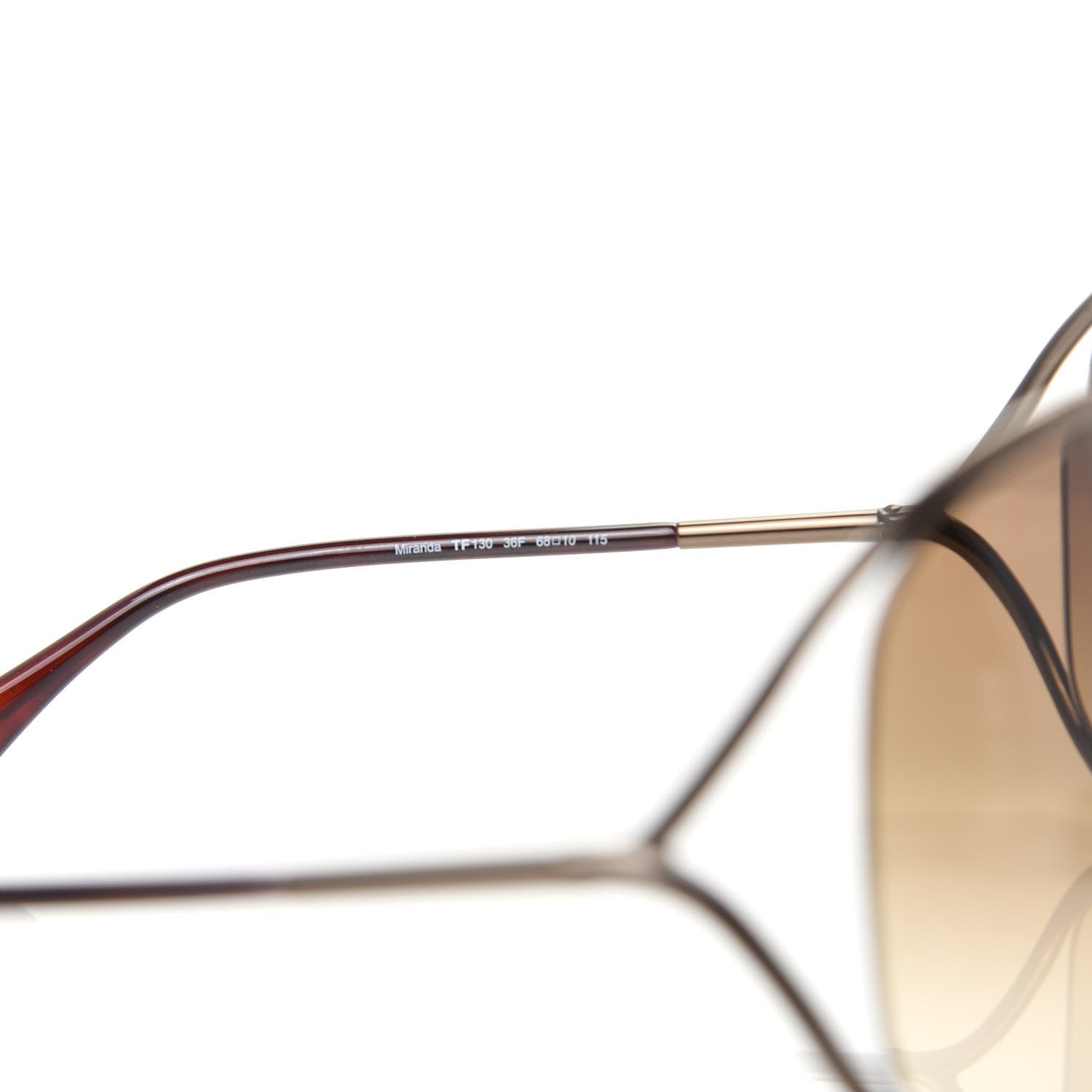 Tom Ford Metal Miranda Crossover Sunglasses TF130 Shiny Bronze 6 of 8