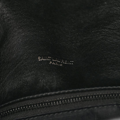 Saint Laurent Lambskin Quilted Monogram Monochrome Small Loulou Puffer Chain Satchel Black 8 of 10