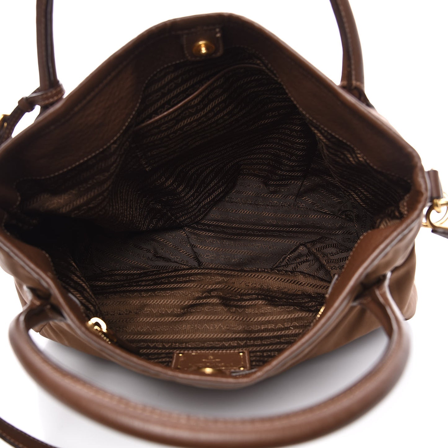 Tessuto Nylon Soft Calf Small Tote Bruciato