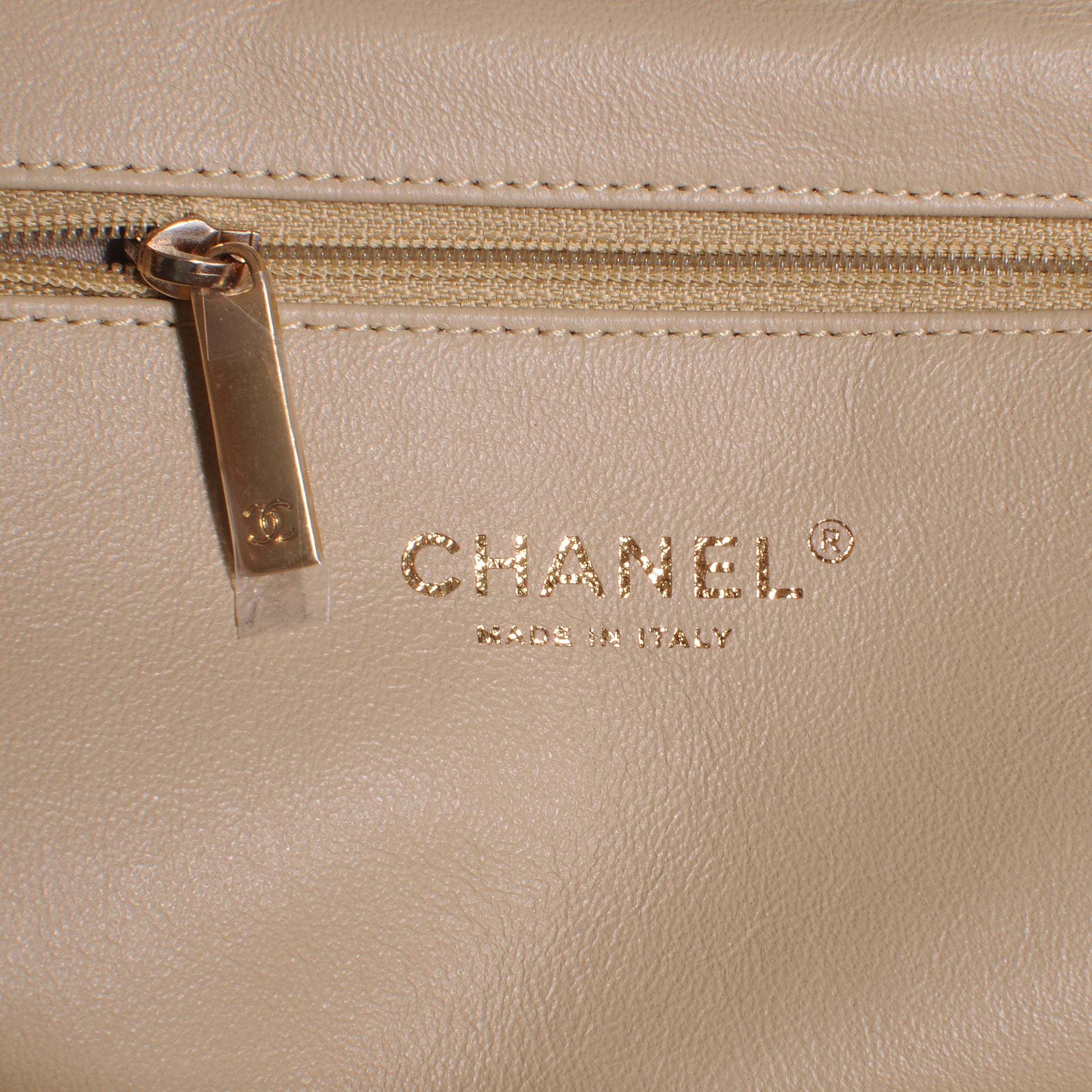 Chanel Calfskin Stitched Thin City Accordion Tote Beige 6 of 9