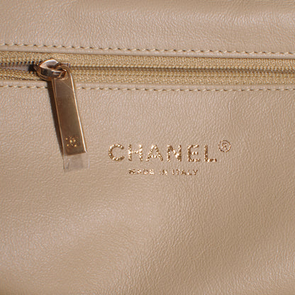 Chanel Calfskin Stitched Thin City Accordion Tote Beige 6 of 9