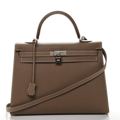 Hermes Epsom Kelly Sellier 35 Etoupe 3 of 27