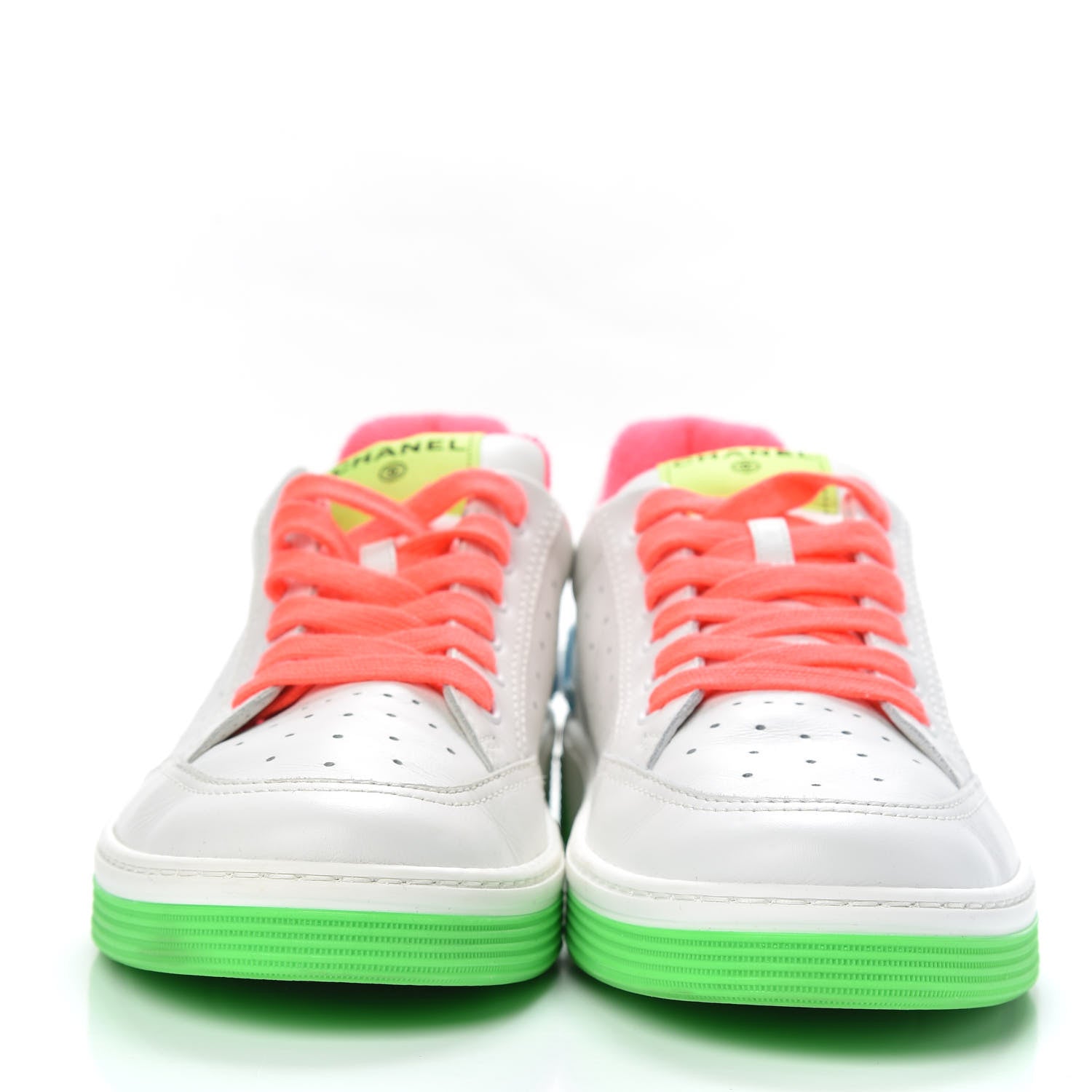 Chanel Calfskin Mens Logo Sneakers 43 White Multicolor 2 of 11