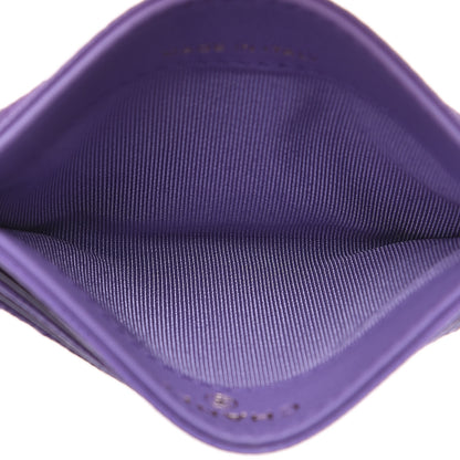 Chanel Caviar Quilted Card Holder Purple 5 of 9