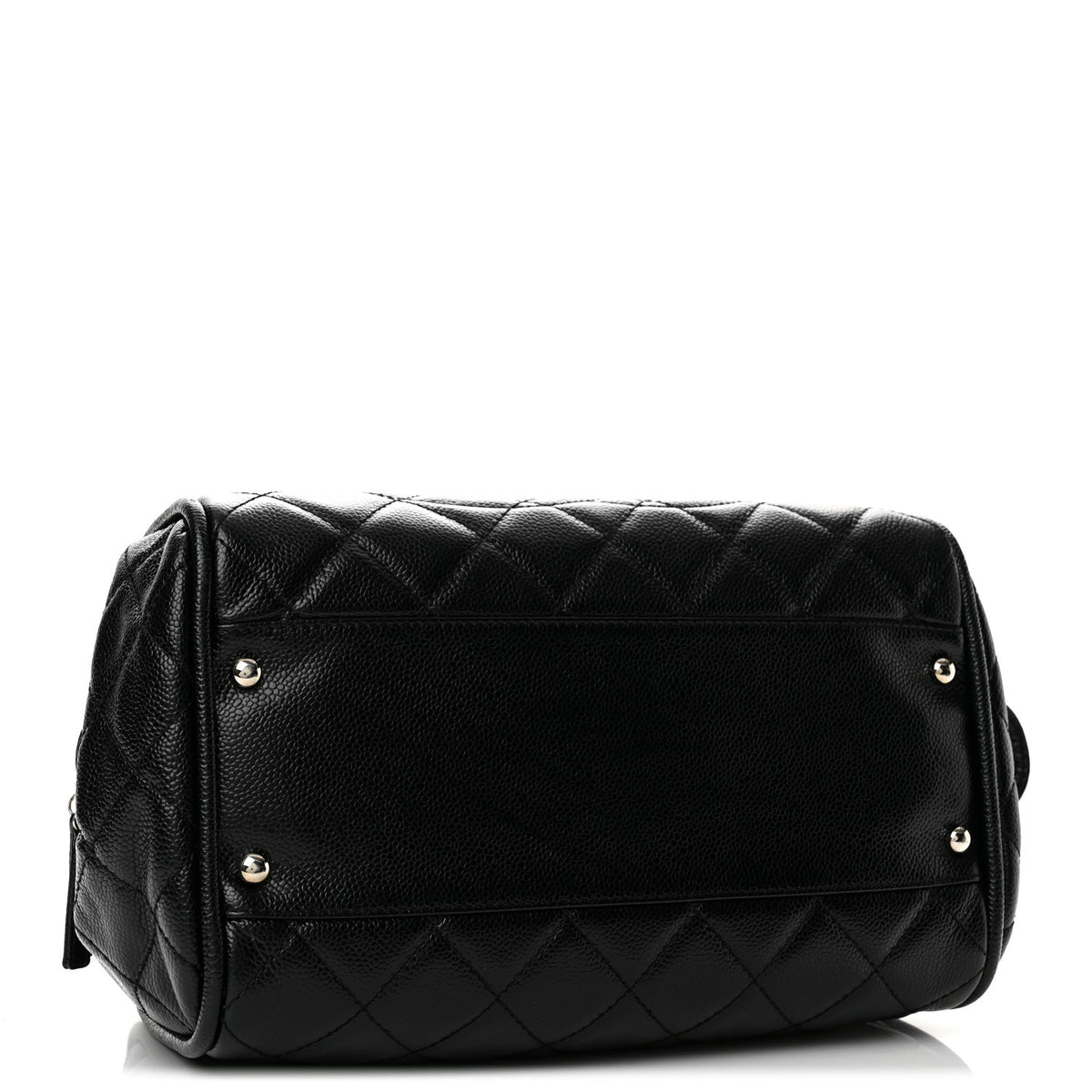 Caviar Quilted CC Timeless Bowler Black