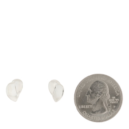 Tiffany Sterling Silver Frank Gehry Folded Heart Earrings 2 of 4
