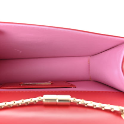 Bulgari Calfskin Laser Cut Small Serpenti Forever Diamond Blast Sunshine Crossbody Bag Red Pink 5 of 9