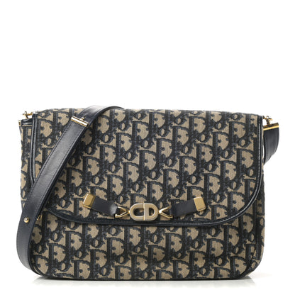 Christian Dior Monogram Flap Navy Blue 1 of 13