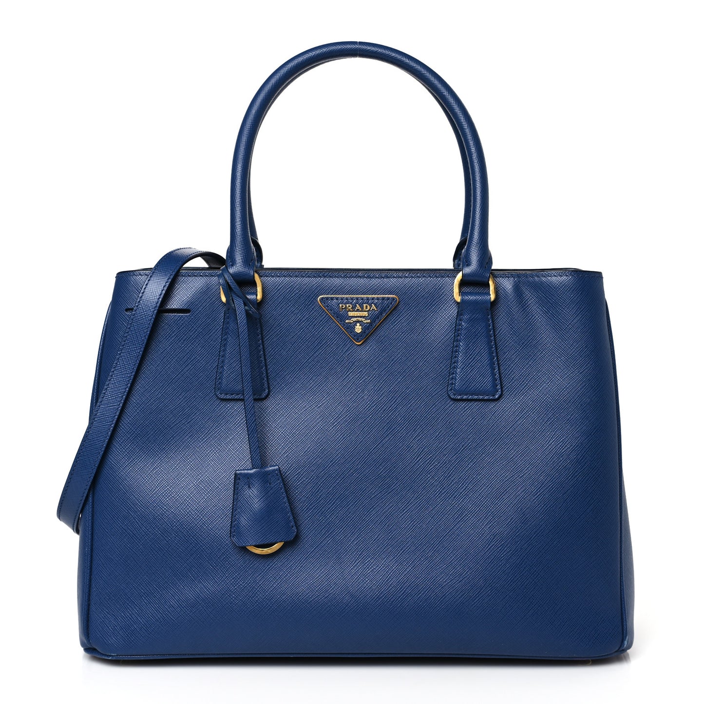 Saffiano Medium Galleria Double Zip Tote Bluette