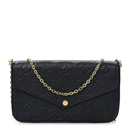 Louis Vuitton Empreinte Pochette Felicie Chain Wallet Black 1 of 11