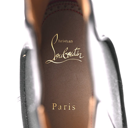 Christian Louboutin Calfskin Mens Melon Spikes Flat Chelsea Boots 46 Black 7 of 8