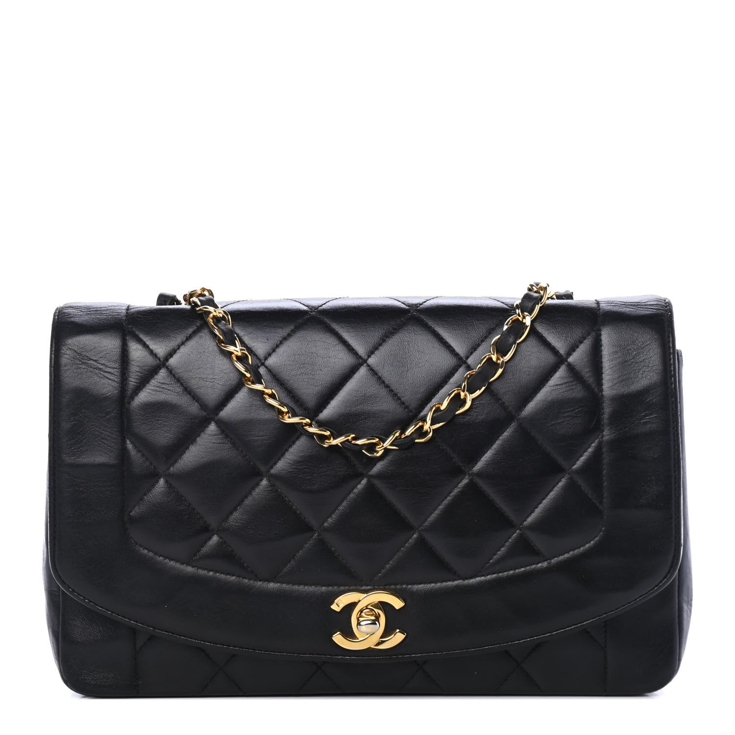 Chanel Lambskin Quilted Small Single Flap Black 1 of 4