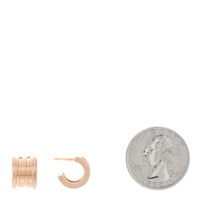 Bulgari 18K Rose Gold B.Zero1 Hoop Earrings 2 of 4