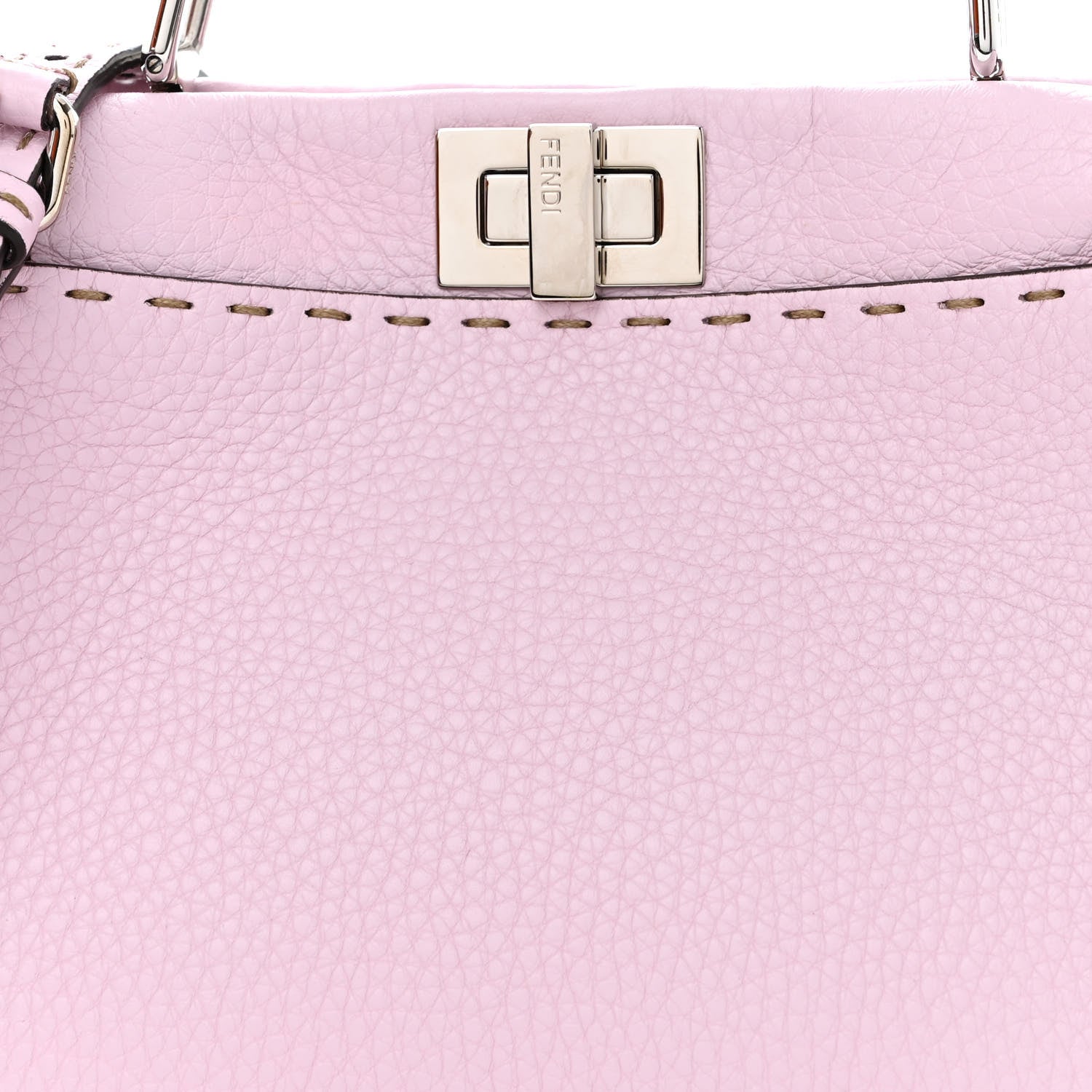 Fendi Cuoio Romano Selleria Mini Peekaboo Iconic Satchel Anemone 10 of 12