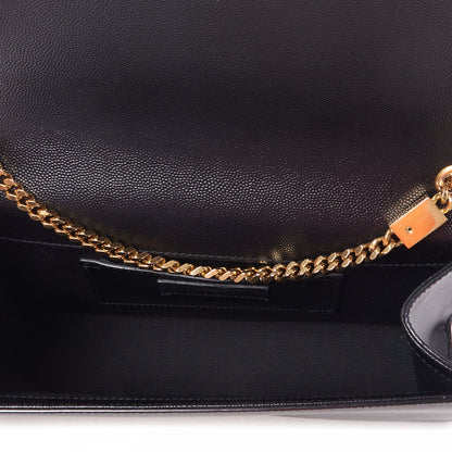 Saint Laurent Grain De Poudre Medium Classic Monogram Kate Satchel Black 6 of 8