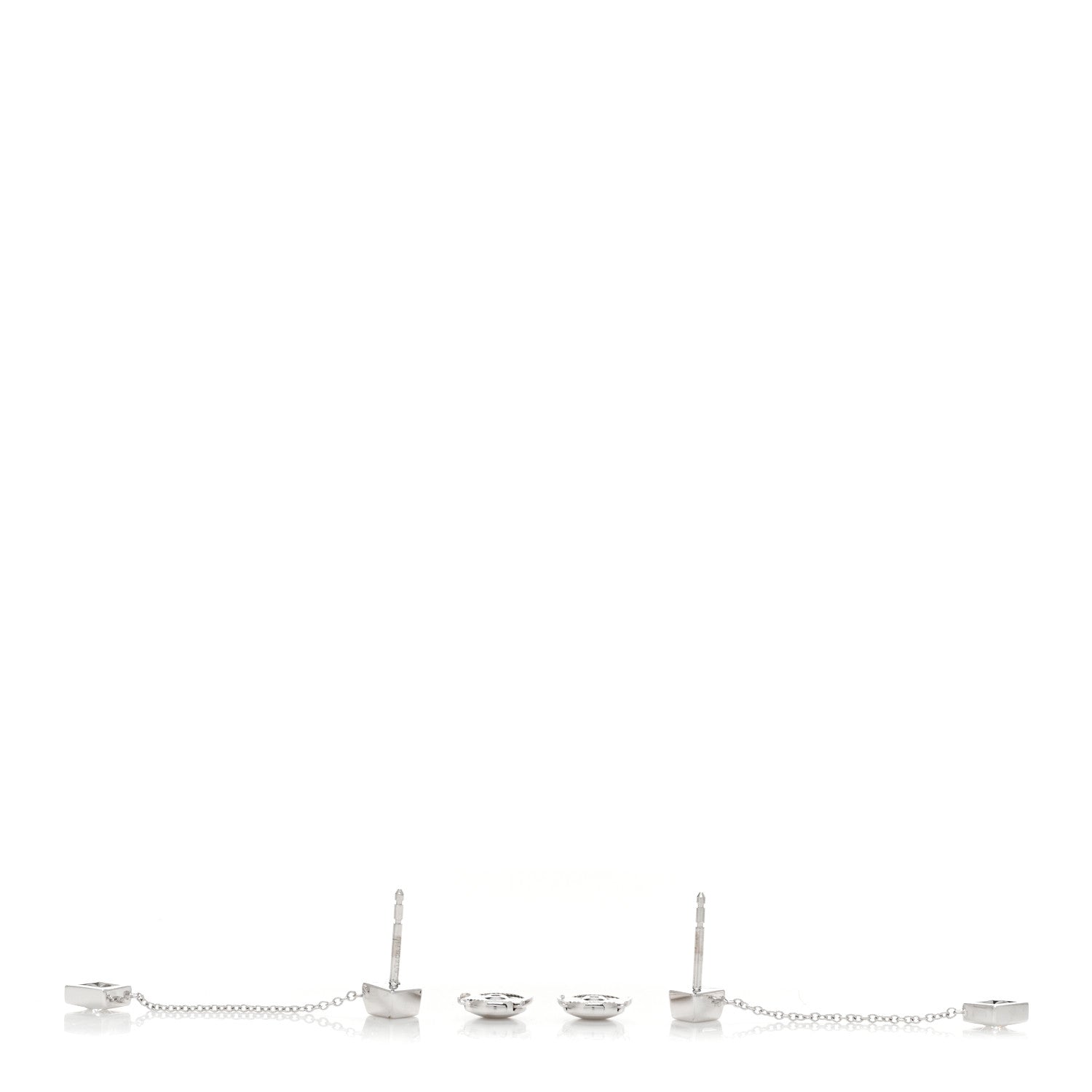 Tiffany 18K White Gold Diamond Frank Gehry Torque Drop Earrings 3 of 5
