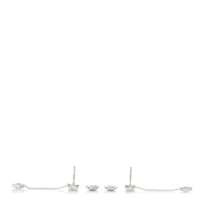 Tiffany 18K White Gold Diamond Frank Gehry Torque Drop Earrings 3 of 5
