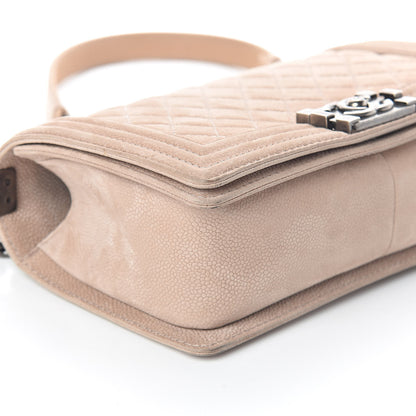 Chanel Iridescent Caviar Medium Boy Flap Marron Clair 8 of 10