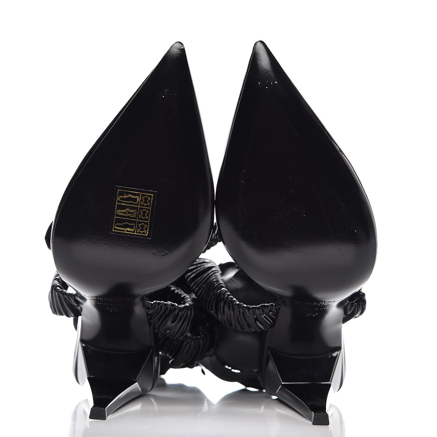 Patent Freja 105 Flower Ankle Pumps 36 Black