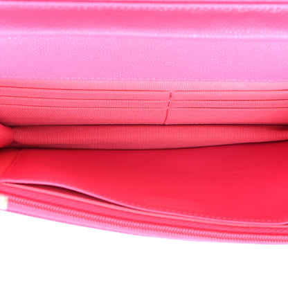 Chanel Caviar Quilted Wallet on Chain WOC Fuchsia 5 of 12