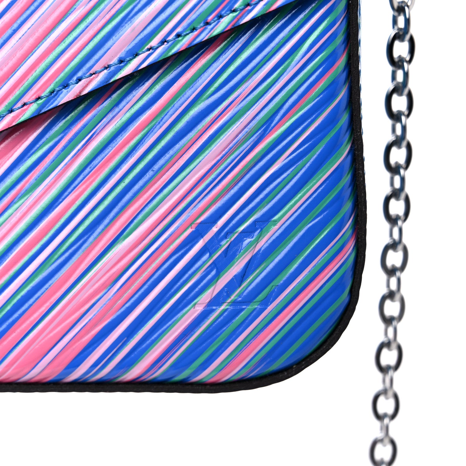 Louis Vuitton Epi Tropical Pochette Felicie Blue Rose 13 of 13