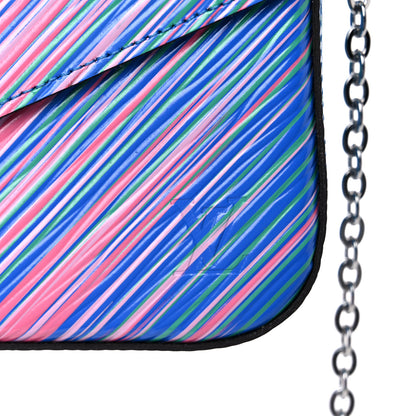 Louis Vuitton Epi Tropical Pochette Felicie Blue Rose 13 of 13