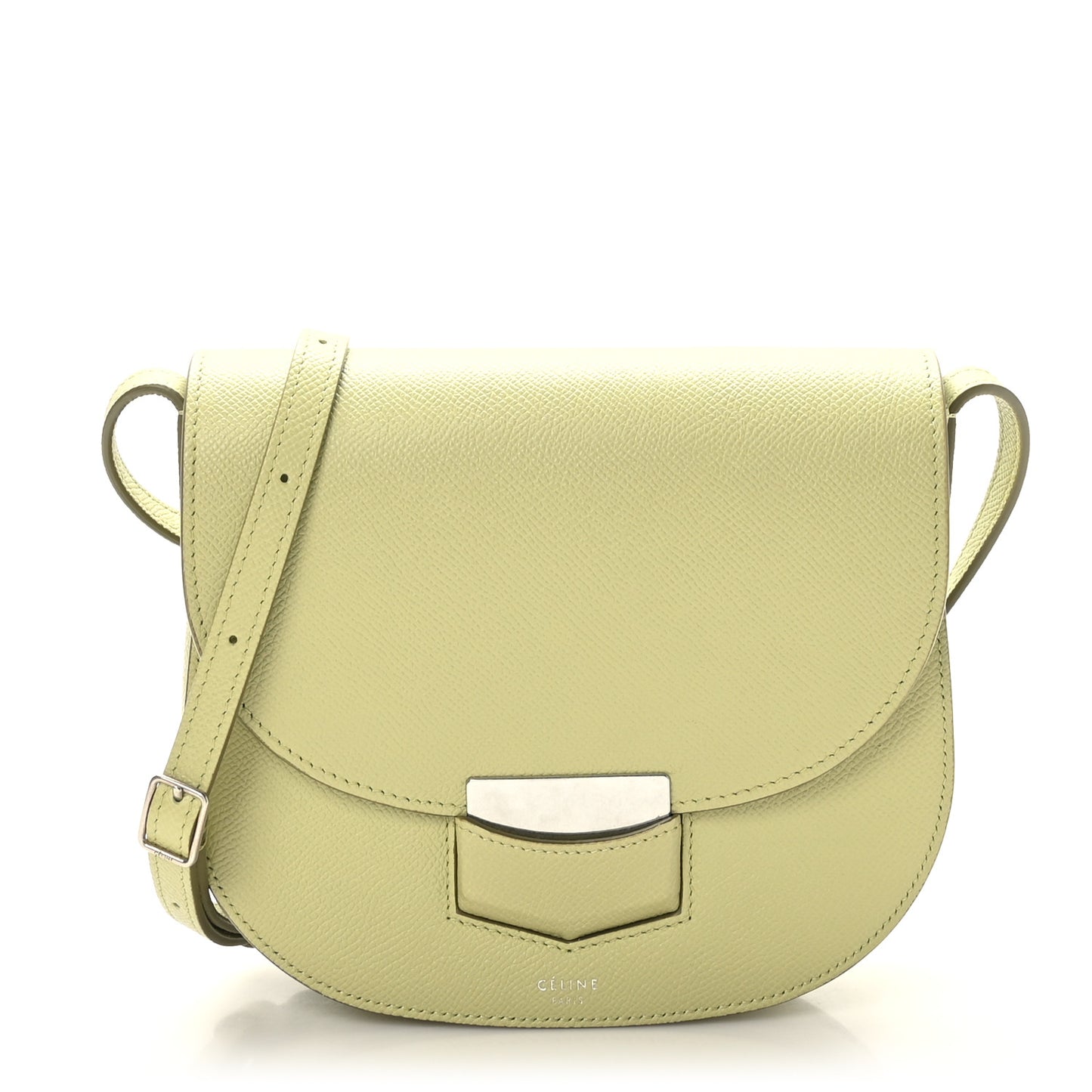 Baby Grained Calfskin Small Trotteur Sage