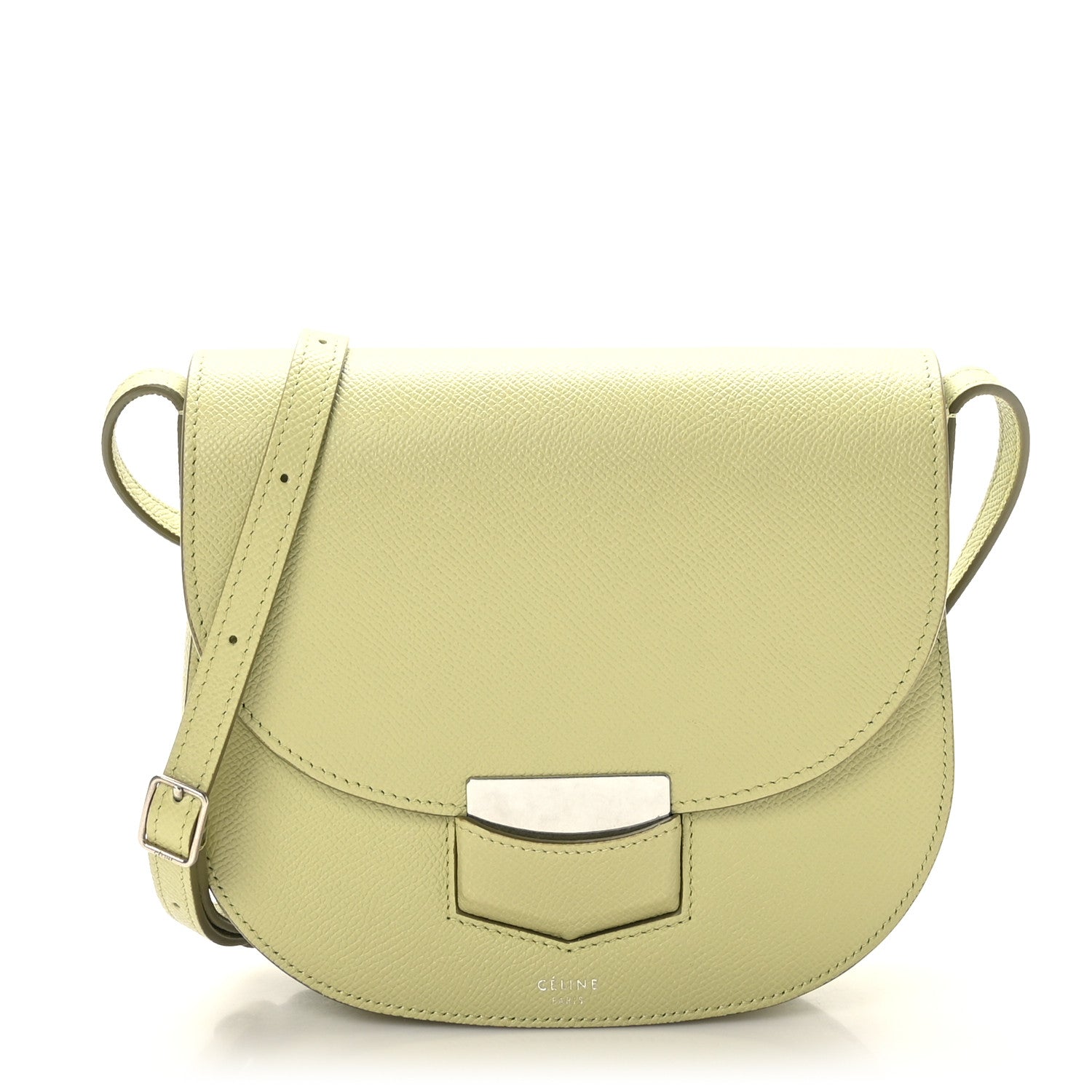 Celine Baby Grained Calfskin Small Trotteur Sage 1 of 8