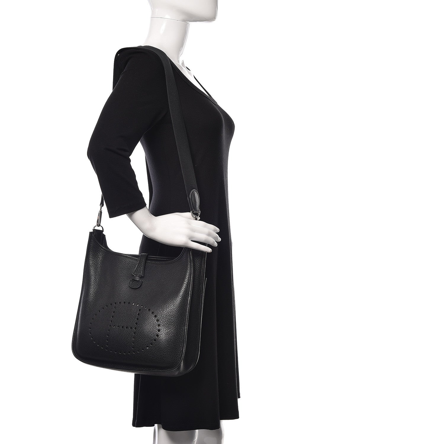 Hermes Taurillon Clemence Evelyne II PM Black 2 of 10