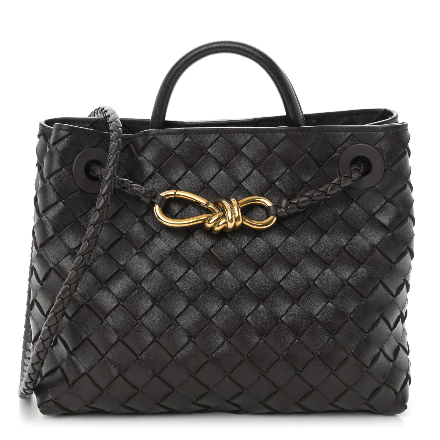 Nappa Intrecciato Small Andiamo Shoulder Bag Fondant