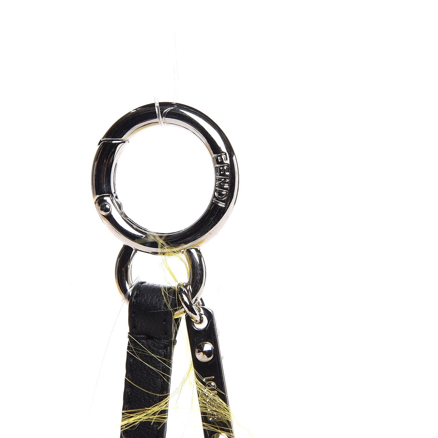 Goat Mink Fox Fur Mum Wonders Bag Charm Yellow Water Multicolor